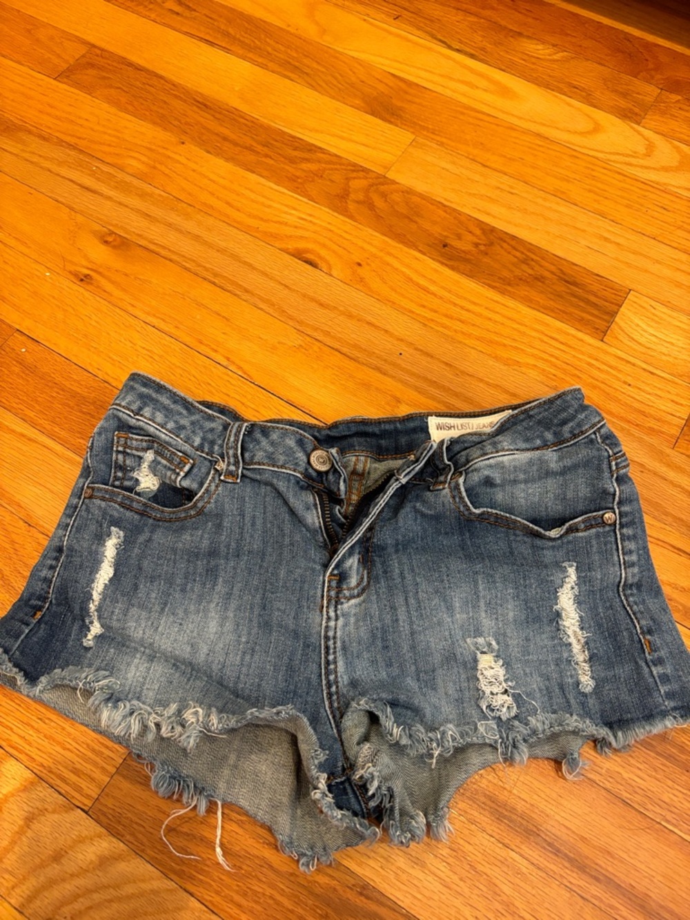 Wishlist Blue Distressed Denim Cutoff Shorts